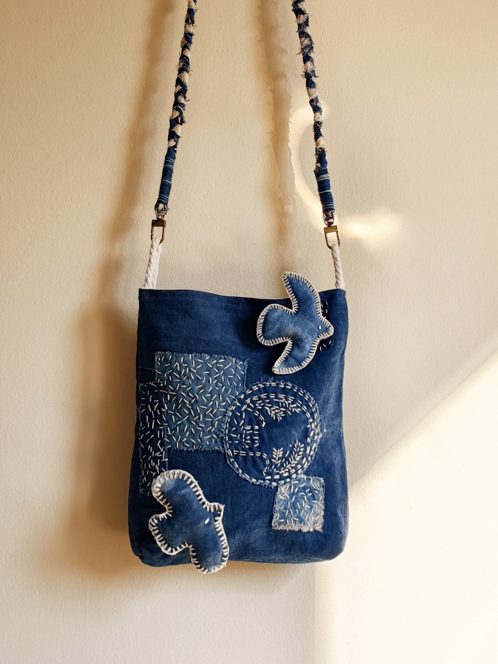 Handcrafted Indigo Blue Women’s Crossbody Bag